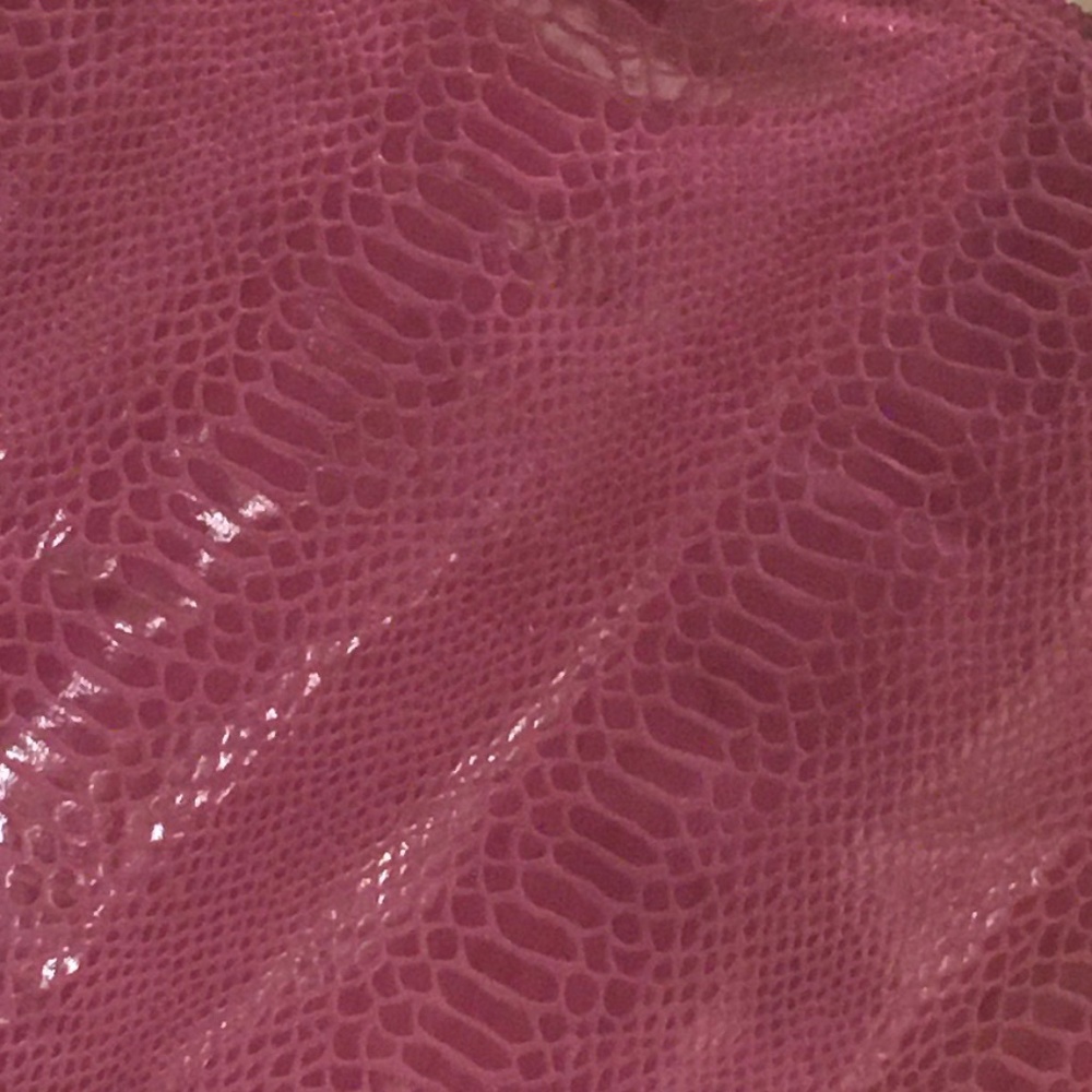 CARLOS FALCHI Tote Raspberry Snakeskin Embossed Microfiber Tote - Picture 4 of 8